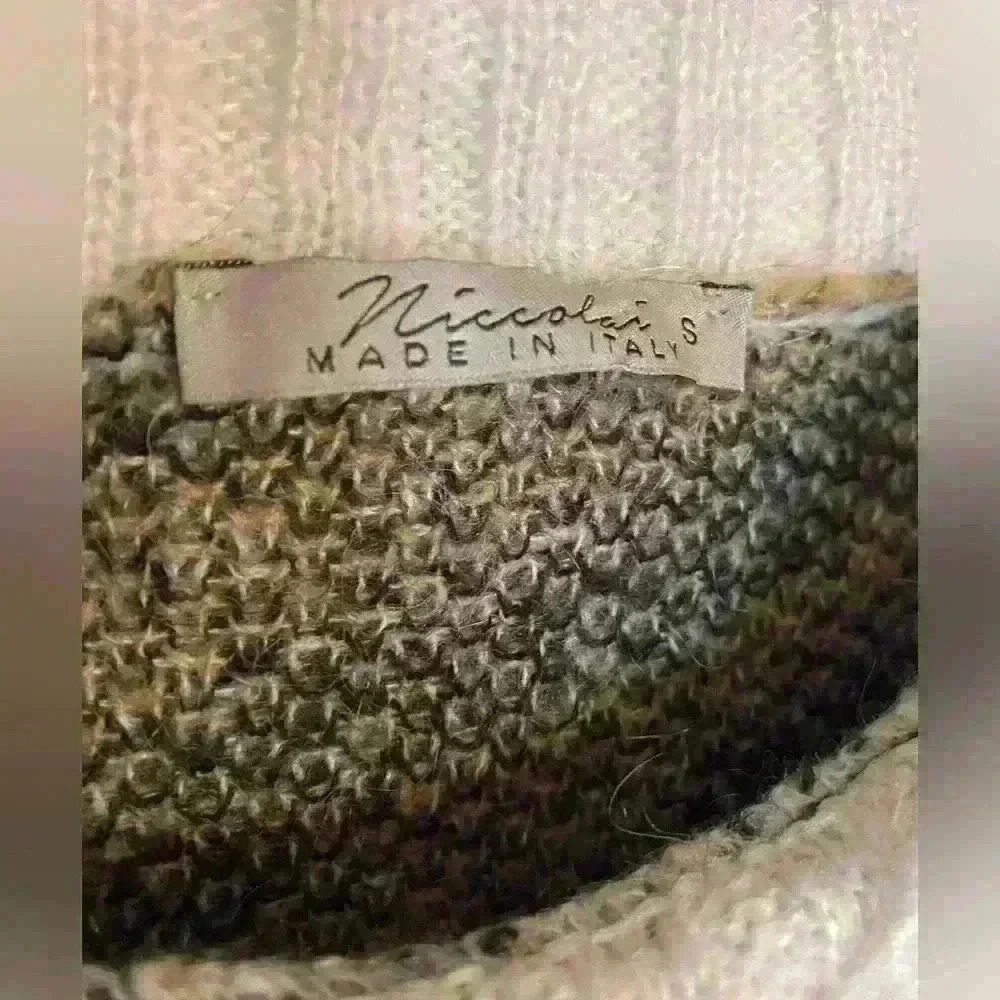 Niccolai Mohair Blend Cropped Sweater Size Small MADE IN ITALY - Picture 3 of 5